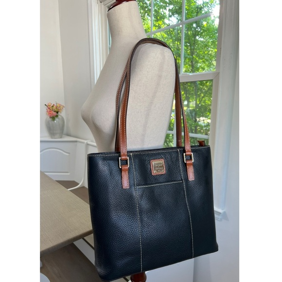 Dooney & Bourke Handbags - Dooney & Bourke Lexington Pebble Grain Leather Black Shoulder/Tote Bag M0386810